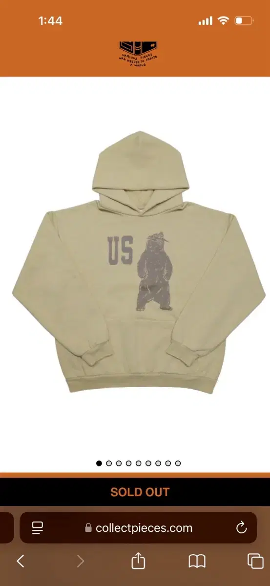 (L) 컬렉트 피시스 THUNDER BEAR HOODIE